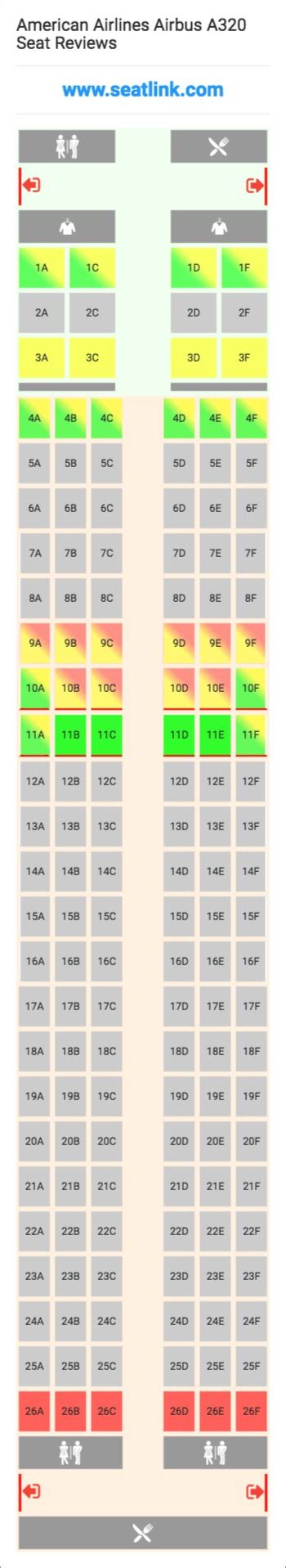 American Airlines Airbus A320 Seating Chart - Updated February 2024 ...