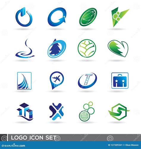 Simple Blue and Green Logo Design Inspiration Stock Vector ...