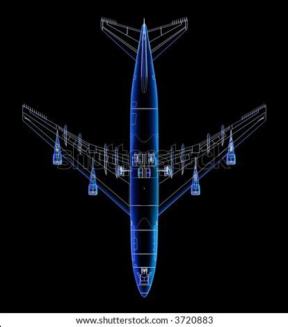 Super High Resolution Boeing 747 Blueprint Stock Illustration 3720883 ...