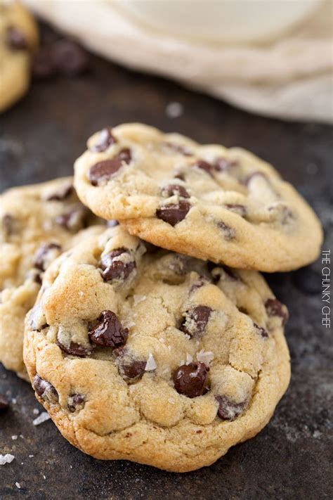 Salted Chocolate Chip Cookies - The Chunky Chef