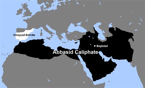 A map of the Abbasid Caliphate in 755, after the Abbasid Revolution and ...