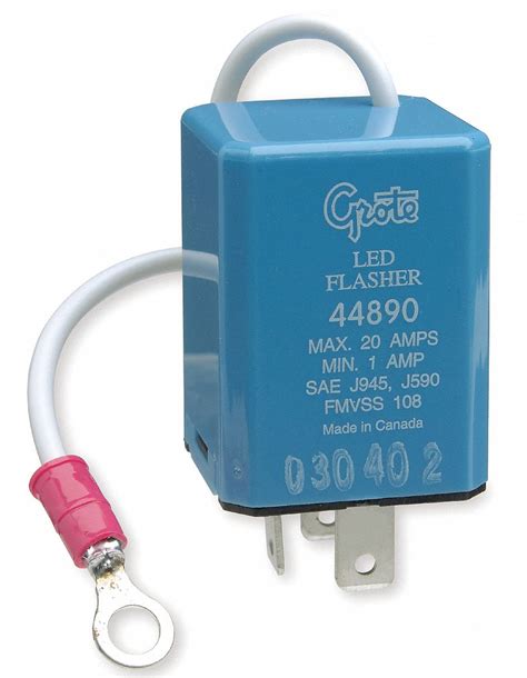 GROTE, 3 Terminal, 12, Electronic LED Flasher - 13W945|44890 - Grainger