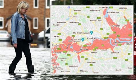 London flood map: NEW London flood risk areas by 2030 as climate threat ...