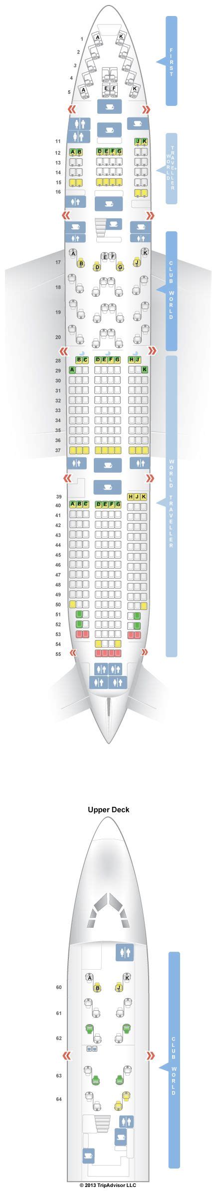 SeatGuru Seat Map British Airways Boeing 747-400 (744) V1 | Boeing 747 ...