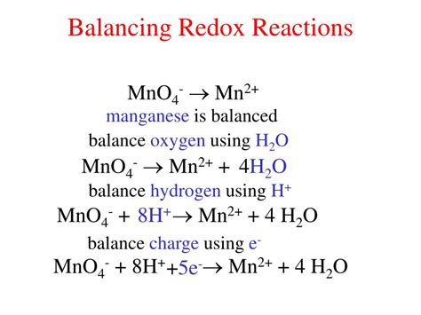 PPT - Balancing Redox Reactions PowerPoint Presentation, free download ...