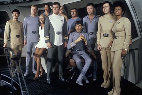 Cast members on the set of the 1979 film "Star Trek: The Motion Picture ...