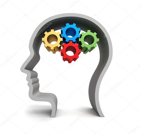 Brain gears concept 3d illustration — Stock Photo © mstanley #125671060