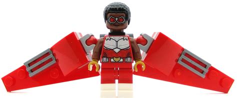 LEGO Super Heroes Minifigure Falcon - Red, Brick Built Wings