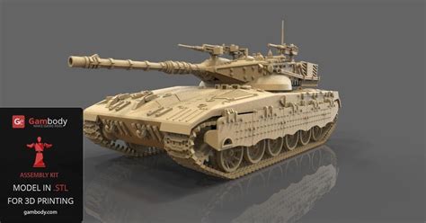 Merkava 2 Tank 1:24 Scale Size 3D Print Model | Nixon's 3D Models