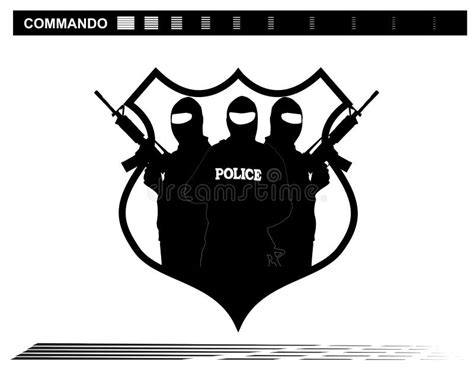 Vector Illustration Special Forces SWAT Team Police Stock Vector ...