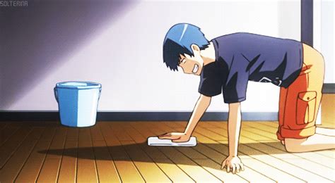 I love it when he goes crazy when he's cleaning | Toradora, Anime, Tsundere