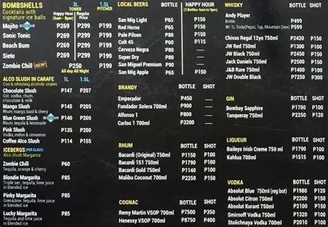 Chill Bar Menu, Menu for Chill Bar, Novaliches, Quezon City - Zomato ...