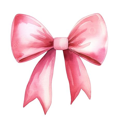 Watercolor Pink Bow Illustration Clipart, Bow Clipart, Watercolor ...