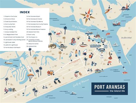 Port Aransas Beach Map - Alaine Leonelle