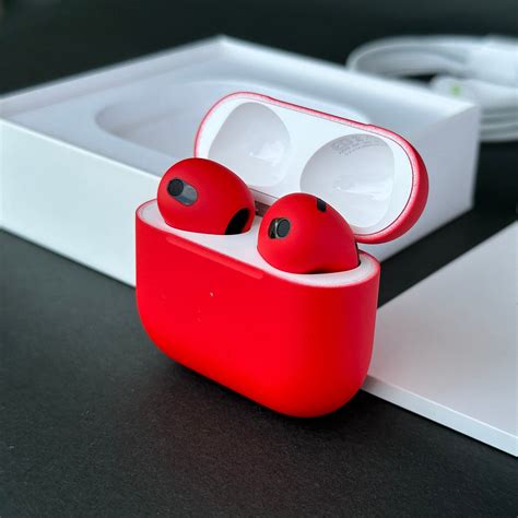 Airpods 3 Red Matte Original Apple Airpods Painted - Etsy