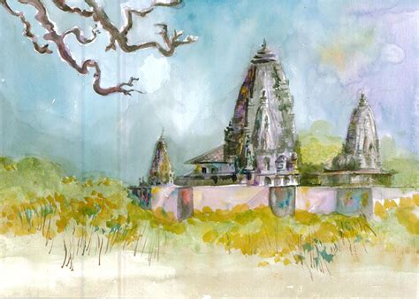 Buy Painting Temple Artwork No 8866 by Indian Artist Shivani Goel