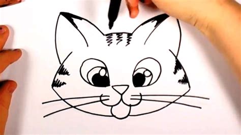 How To Draw A Cute Kitten Face - Tabby Cat Face Drawing CC - Costin ...