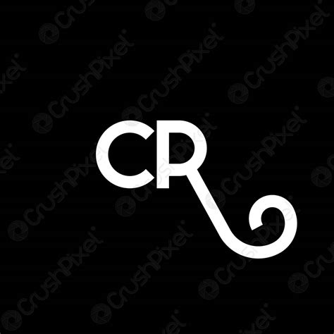 CR letter logo design on black background. CR creative initials - stock ...