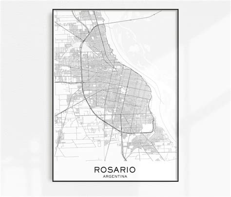 Rosario Map Print Printable Maps Rosario Map City Map | Etsy