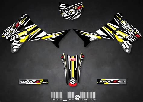 DRZ 400 Graphics Kit | DRZ graphics | Drz400 supermoto, Supermoto, Graphic