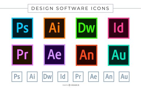 Adobe Software Icons Vector Download