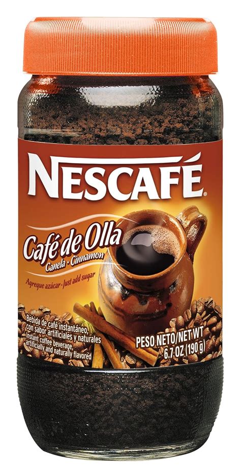 Amazon.com: Nescafe Cafe De Olla Instant Coffee, Cinnamon, 6.7-Ounce ...