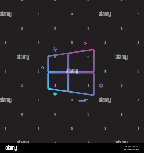 Windows icon design vector Stock Vector Image & Art - Alamy