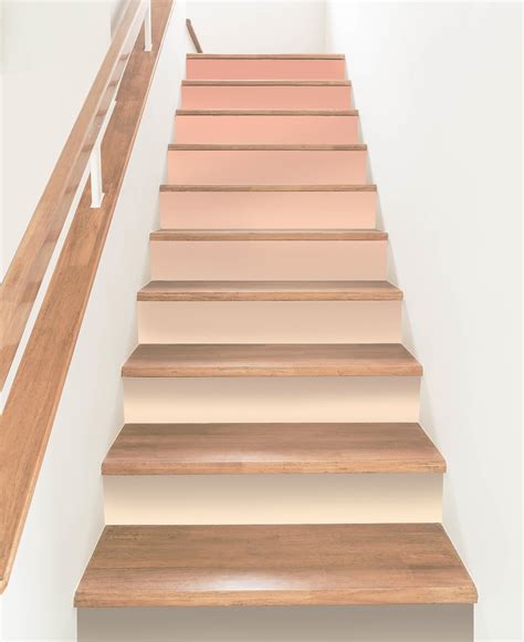 Stair Riser Removable Wallpaper for Stairs With Peach Color - Etsy