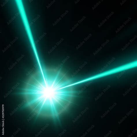 green laser beam. vector illustration Stock Vector | Adobe Stock