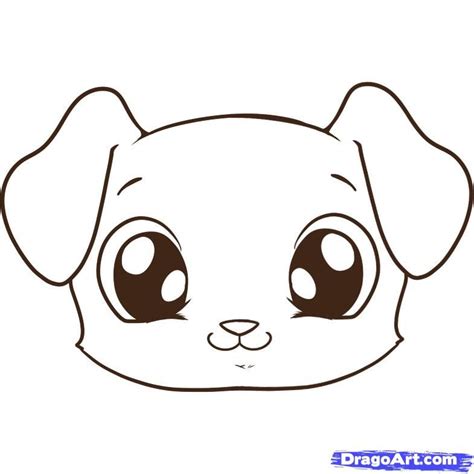 How to Draw a Puppy Face, Step by Step, Pets, Animals, FREE Online ...