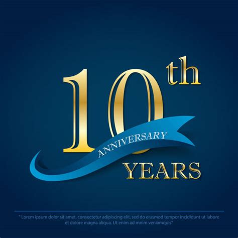 10th Wedding Anniversary Logo