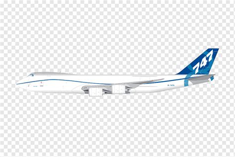 Boeing 747-8 Airplane Boeing 747-400 Concorde, Blue and white cartoon ...