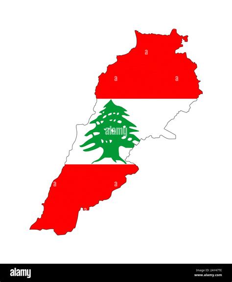 lebanon flag map Stock Photo - Alamy