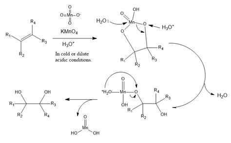 organic chemistry - Mechanism of alkene dihydroxylation with potassium ...