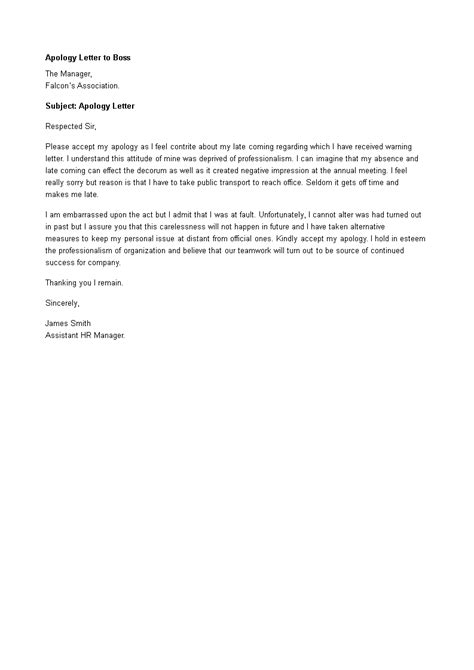 Letter of Apology to Boss - How to create a Letter of Apology to Boss ...