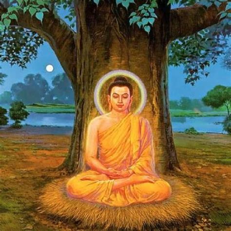 Anon. n.d., Buddha achieving enlightenment under the Bodhi Tree ...