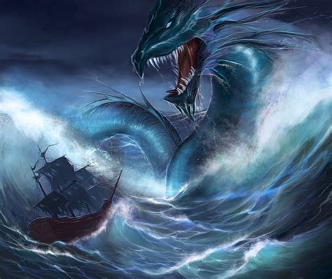 The Leviathan is a large sea monster from Mesopotamian Mythology that ...