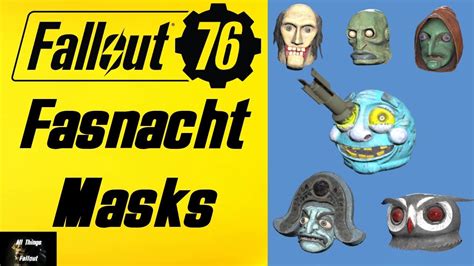 Fallout 76 All Fasnacht Masks / Head wear - YouTube