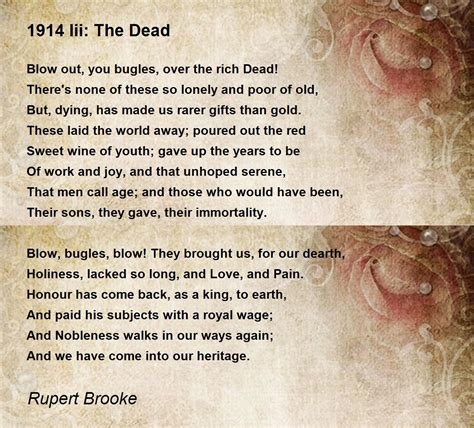 1914 Iii: The Dead Poem by Rupert Brooke - Poem Hunter