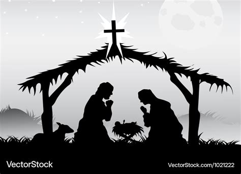 Nativity scene Royalty Free Vector Image - VectorStock