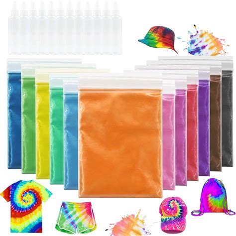 12 Colors One-Step Tie Dye Kit for Kids and Adults, Tie Dye Powder for ...