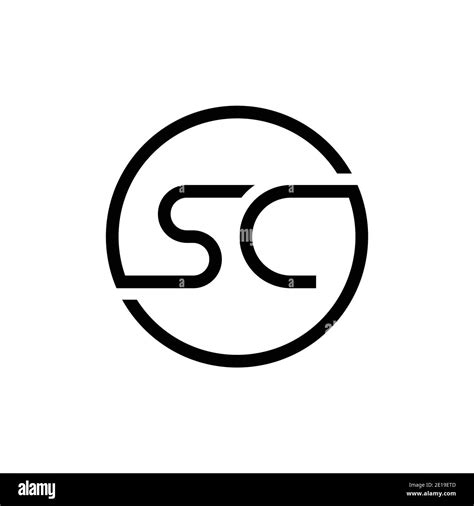 Initial Circle SC letter Logo Design vector Template. Abstract Letter ...