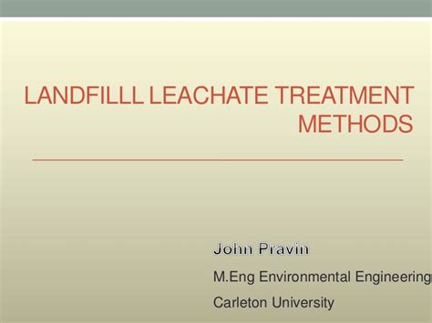 Landfill leachate treatment