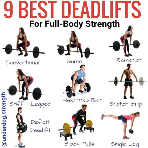 Here are 9 deadlift variations you can try for full body strength. - 1 ...