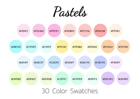 Pastels, Color Swatches, Color Palette, iPad - Etsy