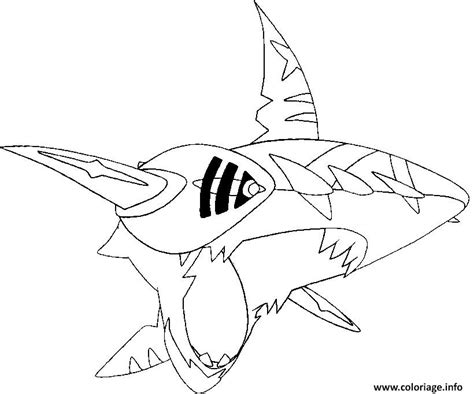 Coloriage Pokemon Mega Evolution Sharpedo 319 dessin