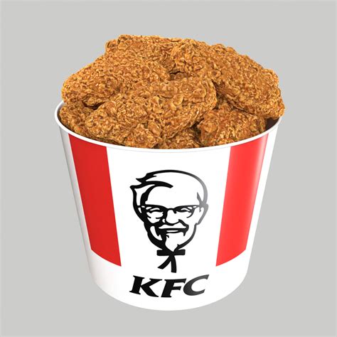 3D KFC 12 Unique Chicken Wings Bucket - TurboSquid 2111595