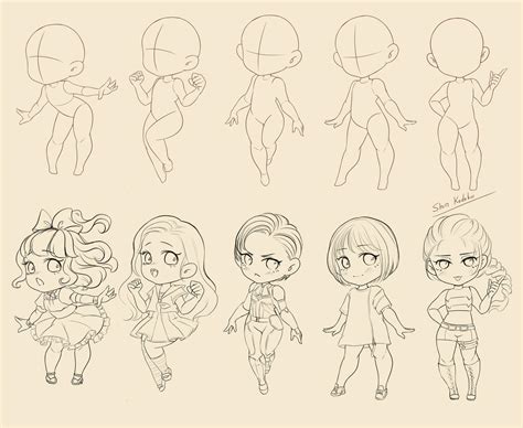 Procreate Digital Stamp Set CUTE POSES Kawaii Chibi Anime ...