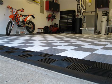 Garage Floor Drainage Tiles | Garage floor tiles, Garage flooring ...