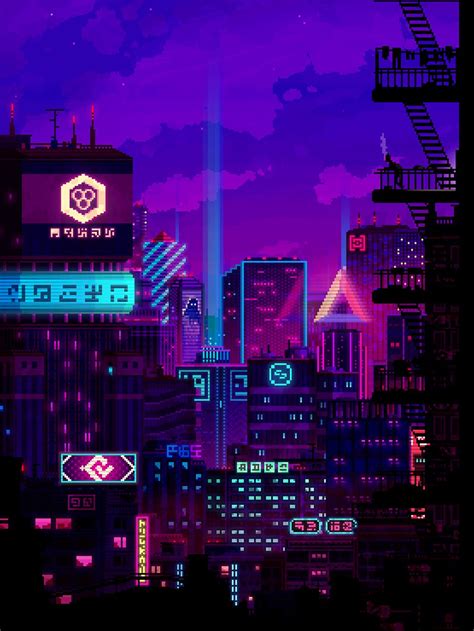 √ Pixel Art Cityscape